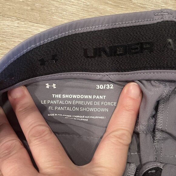 Under Armour Showdown Golf Pants Mens Size 30x32 Flat Front Gray Lightweight - Picture 2 of 4